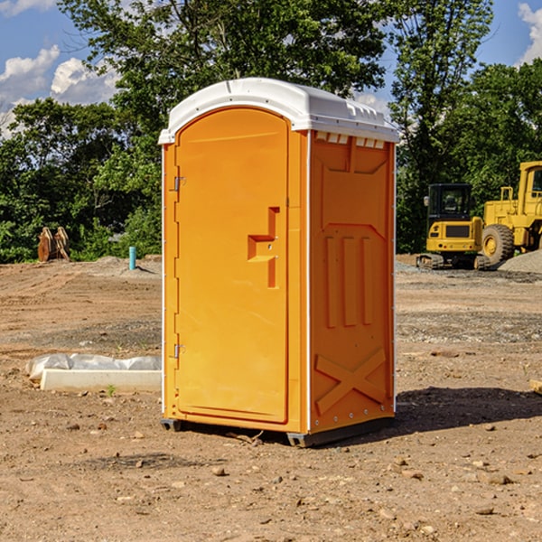 how often are the porta potties cleaned and serviced during a rental period in Alger